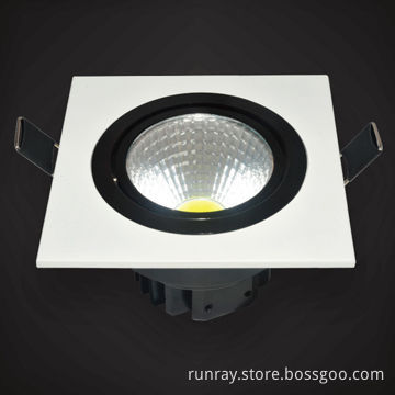 5W COB LED Recessed Light, AC 85-265V, Epistar Chip, 90-100lm/W, 72H Aging Time, ISO9001 Factory